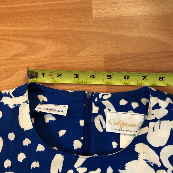 VINTAGE 40’s/50’s/60’s/70’s/80’s dress, blue&white - Picture 11 of 16